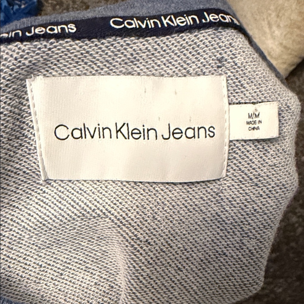 Calvin Klein Denim Blue Logo Sweatshirt - Picture 8 of 9